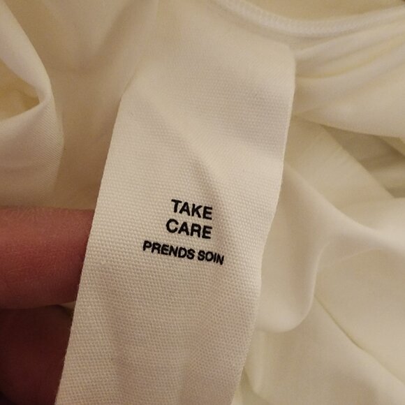 Avec Les Files Belted Cotton Blend Pleated Shirtdress NWT White Size 2 - Picture 10 of 13